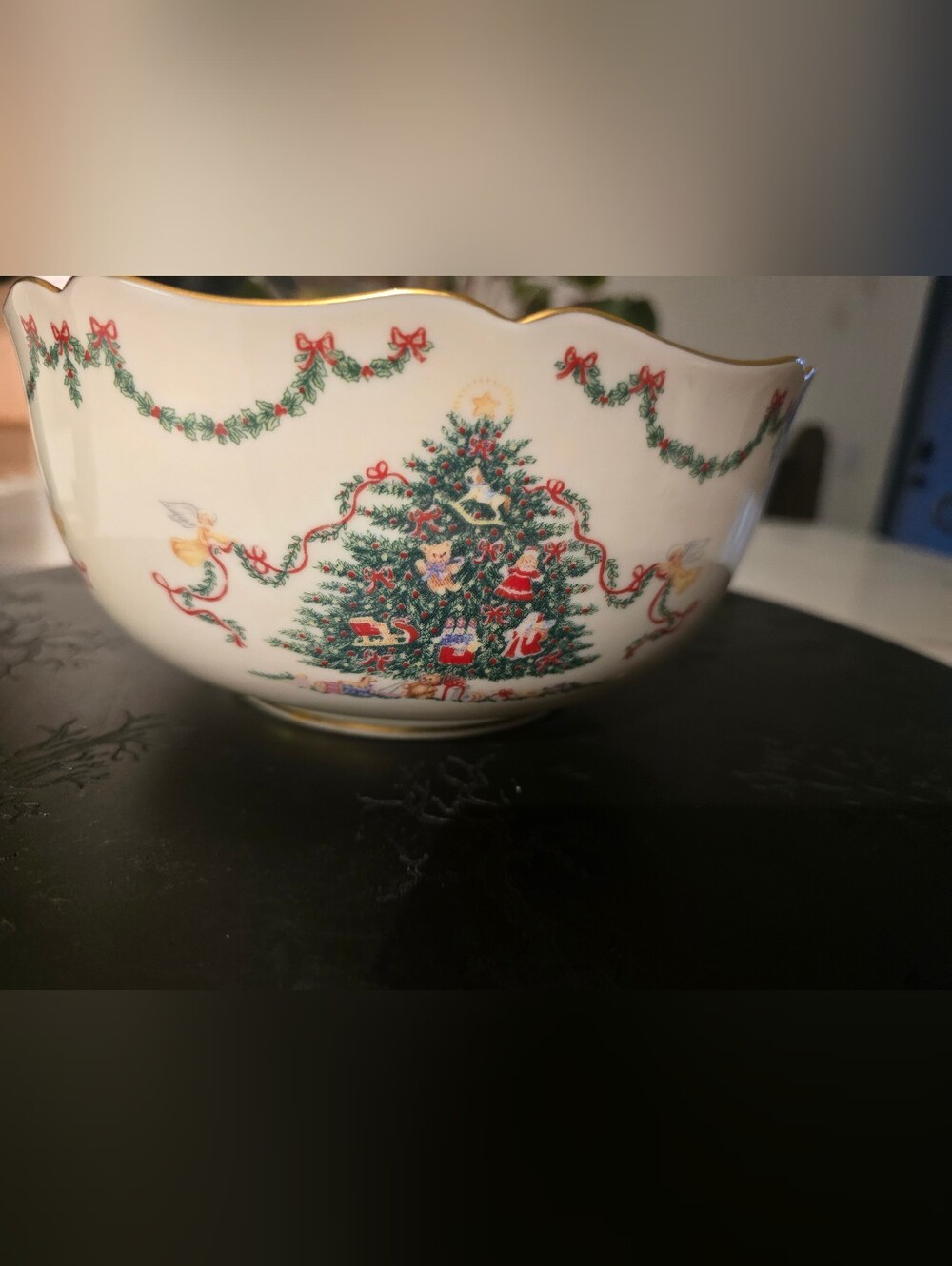 Vintage Lenox Fine Ivory China "The Joys of Christmas Bowl" (1992)